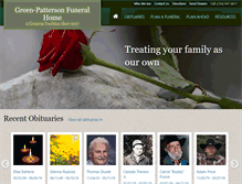 Tablet Screenshot of green-pattersonfuneralhome.com